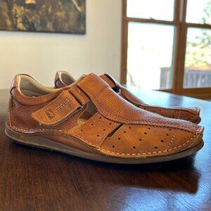 Fluchos Nautilus Cognac Leather Fisherman Sandals Comfort Casual Men's 9 EU 42